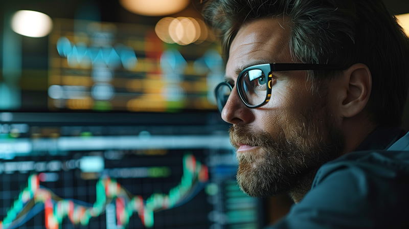 trader analyzing charts